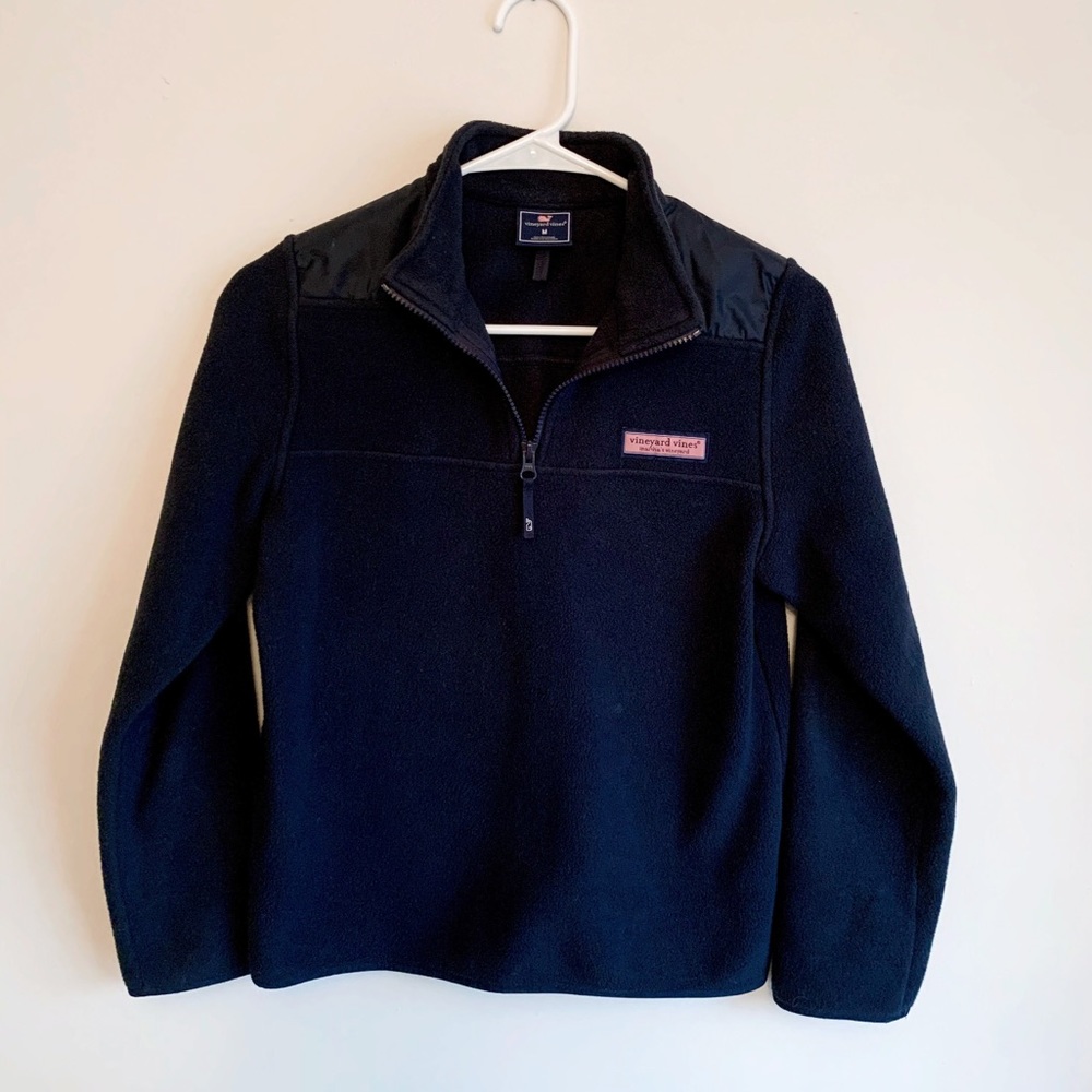 Vineyard Vines Boys Navy Fleece Shep Shirt
